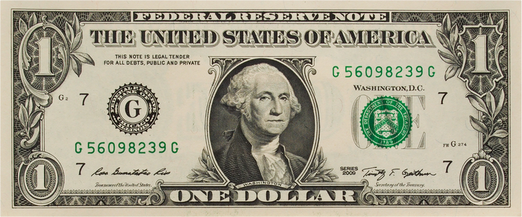 Dollar Notes 1 Dollar Transparent PNG